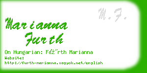 marianna furth business card